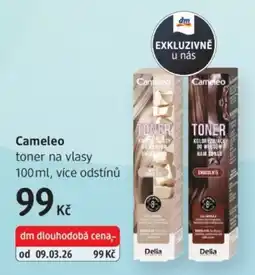 dm drogerie Cameleo toner na vlasy nabídka