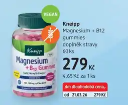 dm drogerie Kneipp Magnesium + B12 gummies doplněk stravy nabídka
