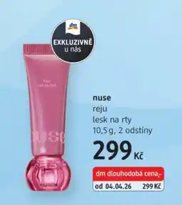 dm drogerie Nuse reju lesk na rty nabídka