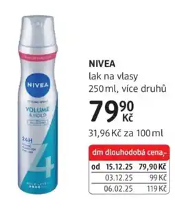 dm drogerie NIVEA lak na vlasy nabídka