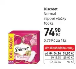 dm drogerie Discreet Normal slipové vložky nabídka