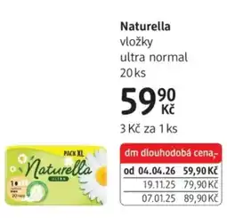 dm drogerie Naturella vložky ultra normal nabídka