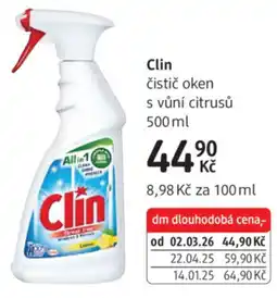 dm drogerie Clin čistič oken s vůní citrusů nabídka