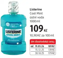 dm drogerie Listerine Cool Mint ústní voda nabídka
