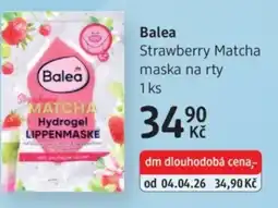 dm drogerie Balea Strawberry Matcha maska na rty nabídka