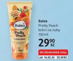 dm drogerie Balea Pretty Peach krém na nohy nabídka