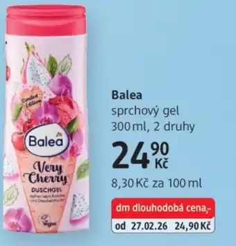 dm drogerie Balea sprchový gel nabídka