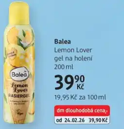 dm drogerie Balea Lemon Lover gel na holení nabídka