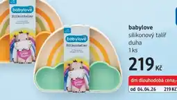 dm drogerie Babylove silikonový talíř duha nabídka