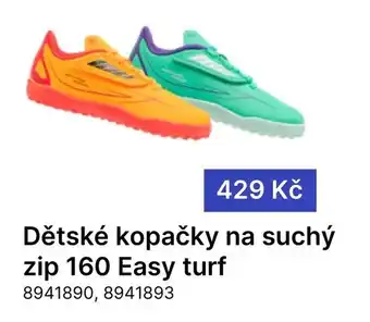 Dětské kopačky na suchý zip 160 Easy turf
