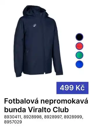 Fotbalová nepromokavá bunda Viralto Club