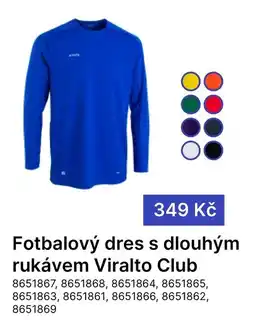 Decathlon Fotbalový dres s dlouhým rukávem Viralto Club nabídka