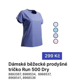 Decathlon Dámské běžecké prodyšné tričko Run 500 Dry nabídka
