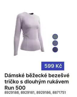 Decathlon Dámské běžecké bezešvé tričko s dlouhým rukávem Run 500 nabídka
