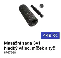 Decathlon Masážní sada 3v1 hladký válec, míček a tyč nabídka