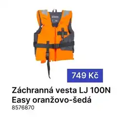 Decathlon Záchranná vesta LJ 100N Easy oranžovo-šedá nabídka