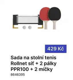 Decathlon Sada na stolní tenis Rollnet síť + 2 pálky PPR100 + 2 míčky nabídka