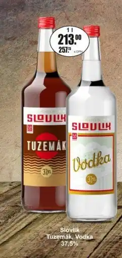 Adam Slovlik Tuzemák, Vodka 37,5% nabídka