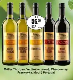 Adam Müller Thurgau, Veltlínské zelené, Chardonnay, Frankovka, Modrý Portugal nabídka