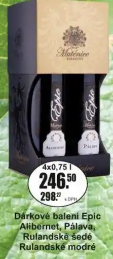 Adam Dárkové balení Epic Alibernet, Pálava, Rulandské šedé Rulandské modré nabídka