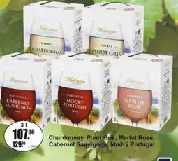 Adam Chardonnay, Pinot Gris, Merlot Rosé, Cabernet Sauvignon, Modrý Portugal nabídka
