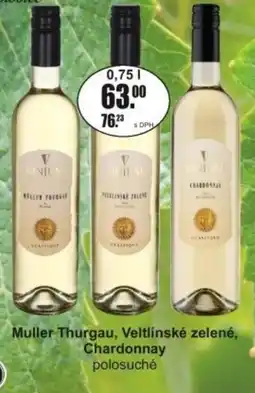 Adam Muller Thurgau, Veltlínské zelené, Chardonnay polosuché nabídka