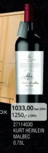 Adam Kurt heinlein malbec nabídka