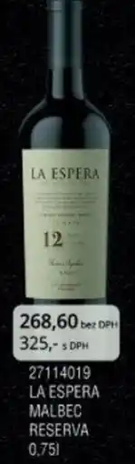 Adam La espera malbec reserva nabídka