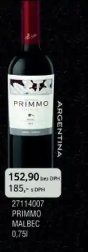 Adam Primmo malbec nabídka