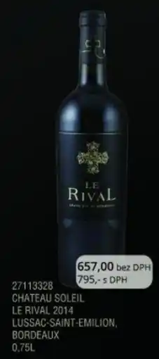 Adam Chateau soleil le rival 2014 lussac-saint-emilion. bordeaux nabídka