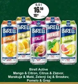 Adam Birell Active Mango & Citron, Citrus & Zázvor, Marakuja & Maté, Zelený čaj & Broskev, Pomelo & Grep nabídka