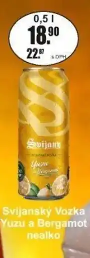 Adam Svijanský Vozka Yuzu a Bergamot nealko nabídka