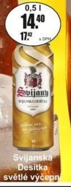Adam Svijanská Desítka světlé výčepni nabídka