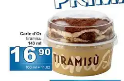 Jip Carte d'Or tiramisu nabídka