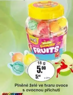 Adam Plněné želé ve tvaru ovoce s ovocnou příchutí nabídka