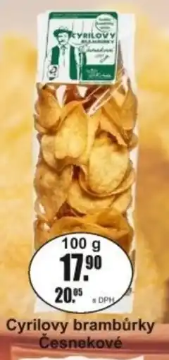 Adam Cyrilovy brambůrky Česnekové nabídka