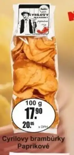 Adam Cyrilovy brambůrky Paprikové nabídka