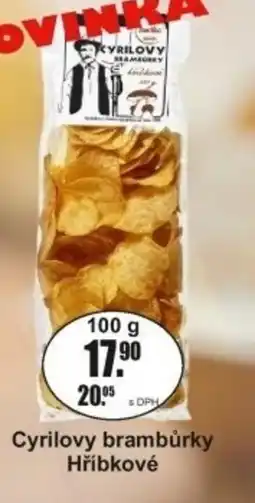 Adam Cyrilovy brambůrky Hříbkové nabídka