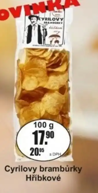 Adam Cyrilovy brambůrky Hříbkové nabídka