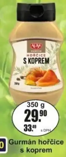 Adam Alba Gurmán hořčice s koprem nabídka