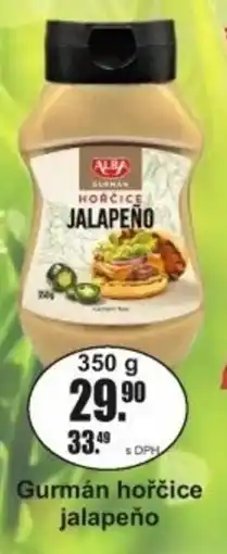 Adam Alba Gurmán hořčice jalapeño nabídka