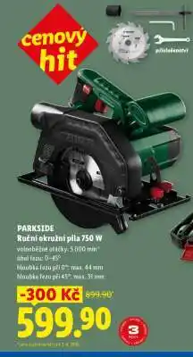 Lidl PARKSIDE Ruční okružní pila 750 W nabídka