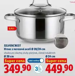 Lidl SILVERCREST Hrnec z nerezové oceli Ø 20/24 cm nabídka