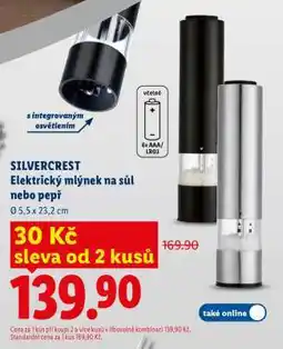Lidl SILVERCREST ELEKTRICKÝ MLÝNEK NA SŮL NEBO PEPŘ nabídka