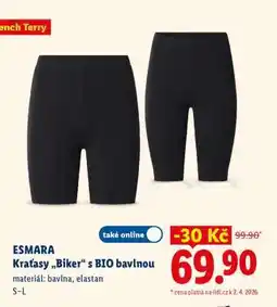 Lidl ESMARA Kraťasy „Biker“ s BIO bavlnou nabídka