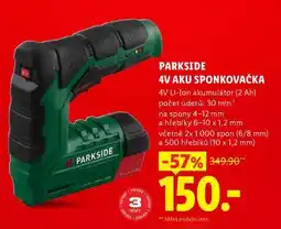 Lidl PARKSIDE 4V Aku sponkovačka nabídka