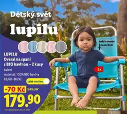 Lidl LUPILU Overal na spaní s BIO bavlnou – 2 kusy nabídka