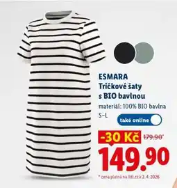Lidl ESMARA Tričkové šaty s BIO bavlnou nabídka