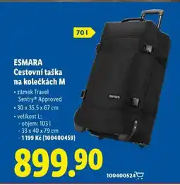 Lidl ESMARA Cestovní taška na kolečkách M nabídka
