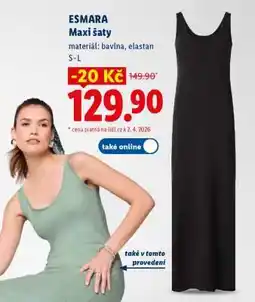 Lidl ESMARA MAXI ŠATY nabídka